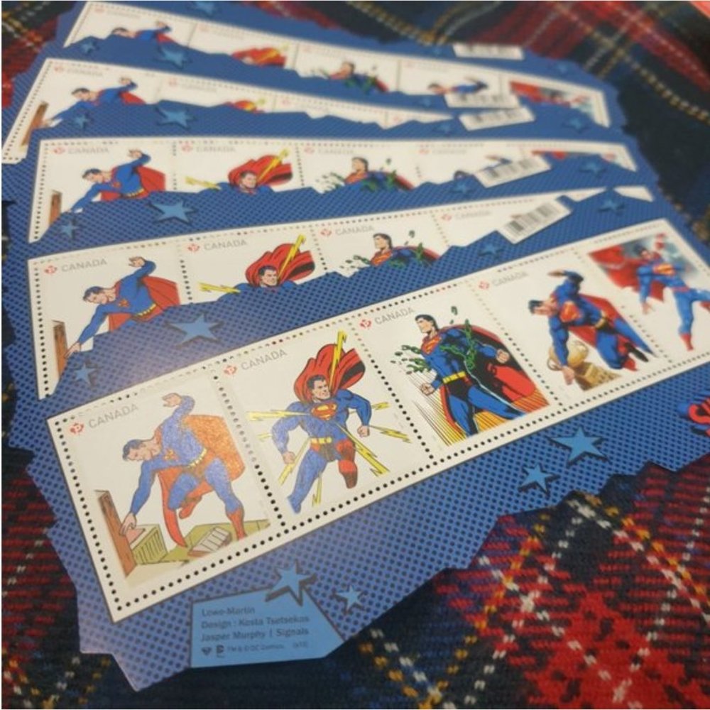 Superman Stamp 75th Years Canada Post (5 sheets of New Stamps)